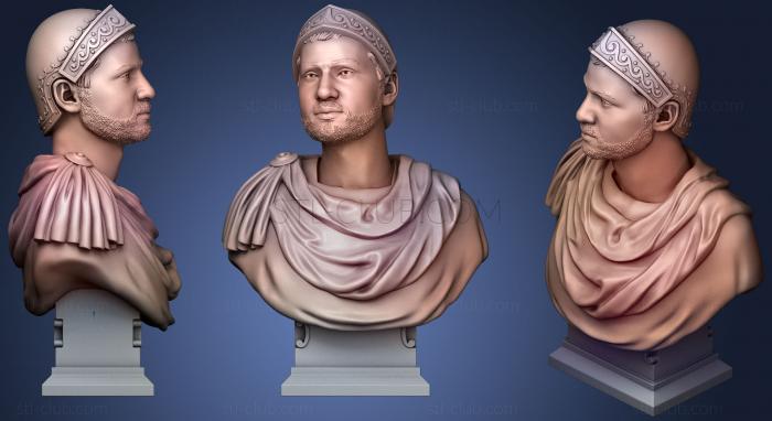 3D model bust of a roman 22 (STL)